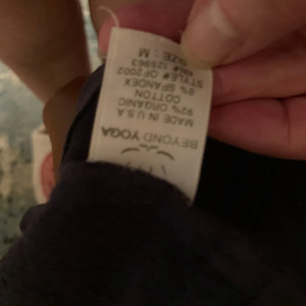 Beyond Yoga Scarf Sweater Fleece Jacket Navy Blue Organic Cotton Size‎ M
